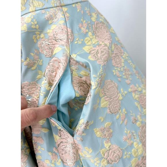 Mac‎ Duggal Floral Jacquard Ballgown 26117I Size 14 with POCKETS - Picture 11 of 16